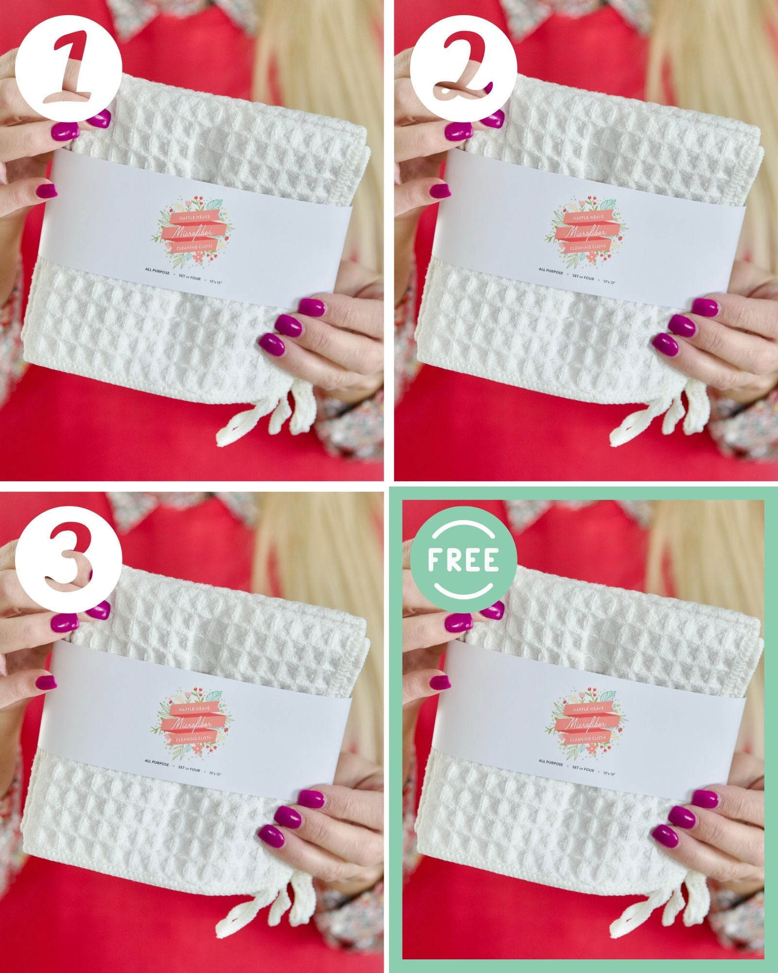 Microfiber Cleaning Cloths · 4 Pack - By Jillee Shop