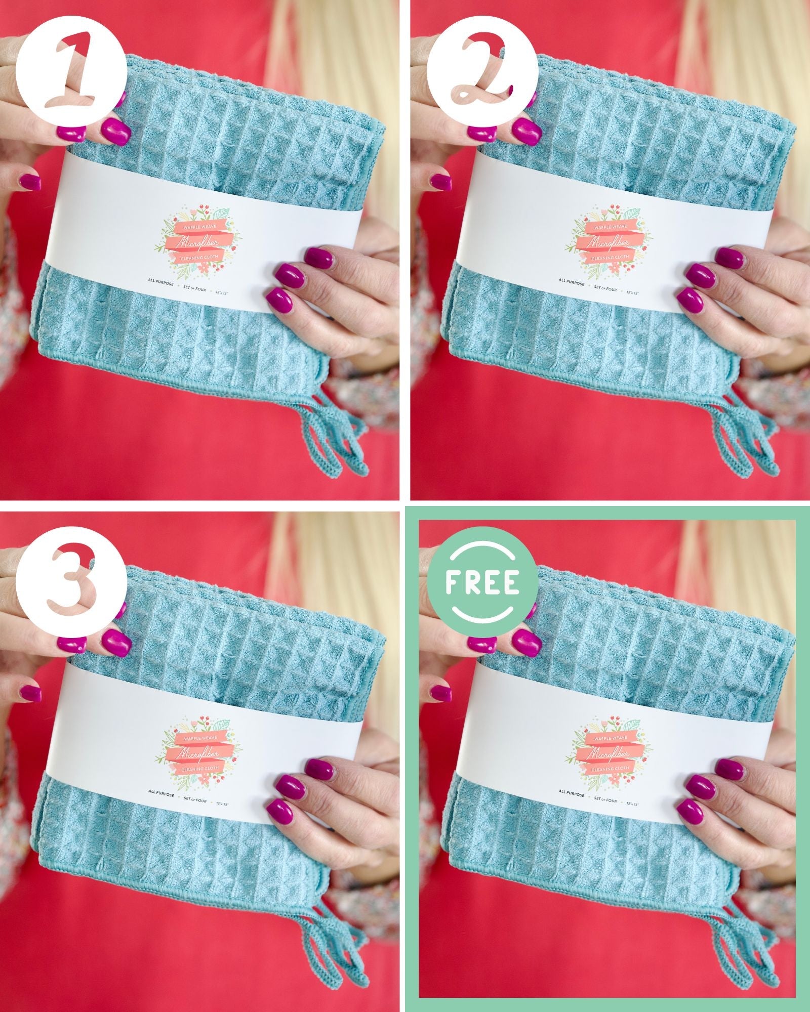 Microfiber Cleaning Cloths · 4 Pack - By Jillee Shop