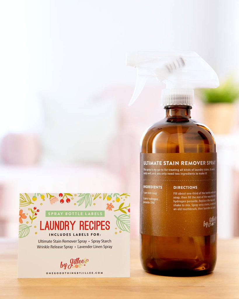 Spray Bottle Labels: Laundry Recipes - By Jillee Shop